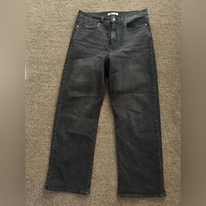 Signature by Levi Strauss black High-Rise Jeans straight leg wide, size 31